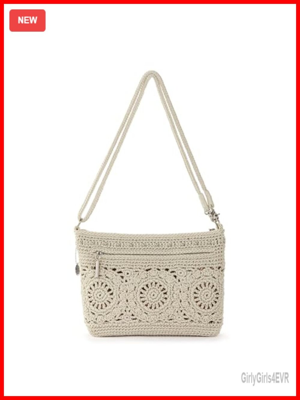 Hand-Crochet Convertible Crossbody Purse 3-in-1 Wristlet Clutch with Detachable - Picture 6 of 6